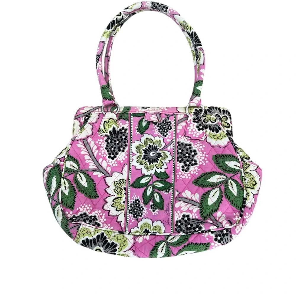 Vera Bradley Priscilla Pink Quilted Frame Shoulder Bag - Retired
